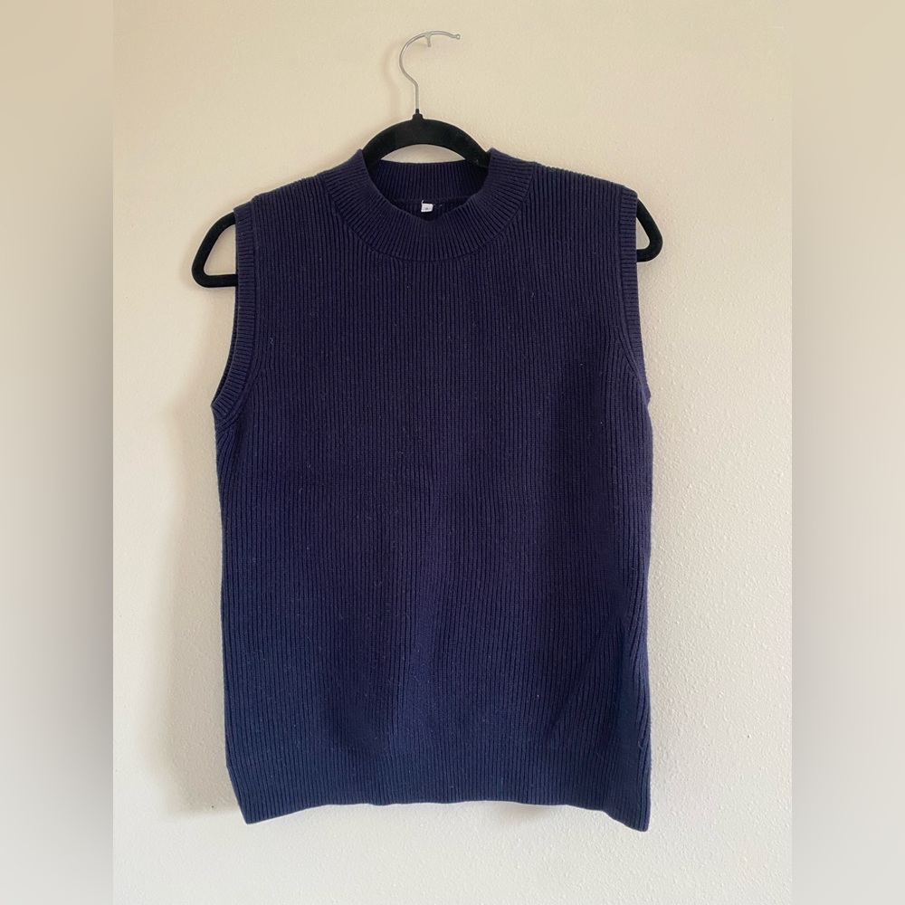 Navy sweater vest, size small